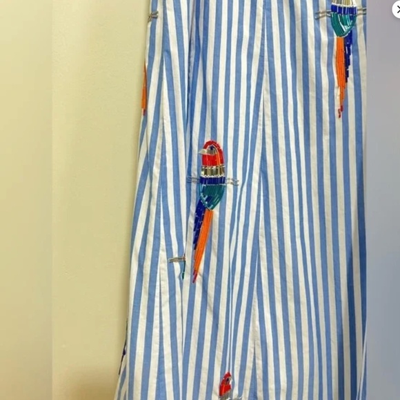 Maeve by Anthropology Tie-Back A-Line Beaded Parrot dress - Picture 13 of 13